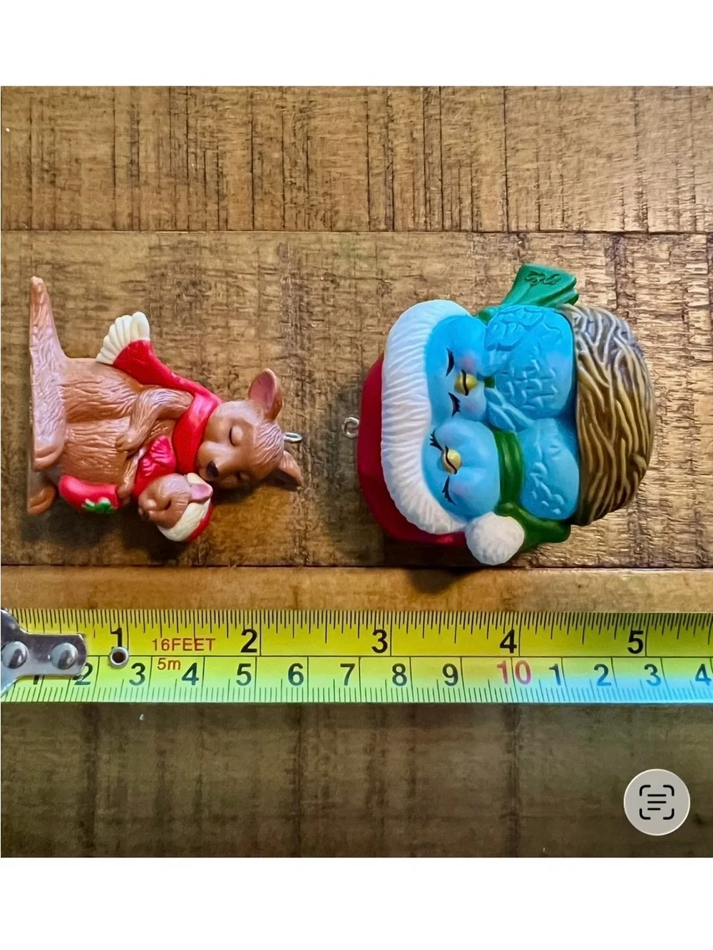 Vintage 1982 Avon Collectible Nestled Blue Birds & 1983 Hoppy Holidays Ornaments